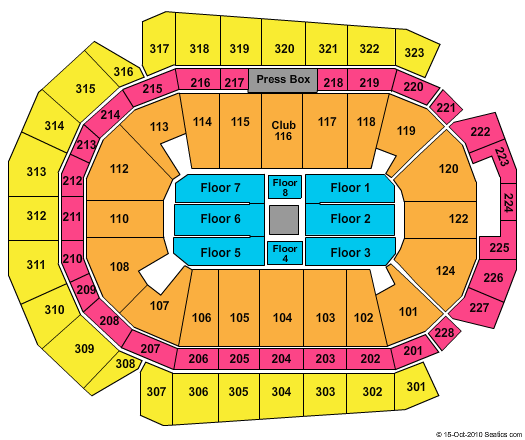 Wells Fargo Arena - IA Dane Cook Seating Chart